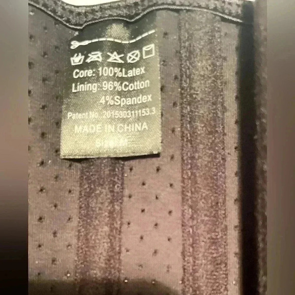 NNT waist trainer corset breathable  black slimming trainer 14 latch and hook M - Picture 4 of 4